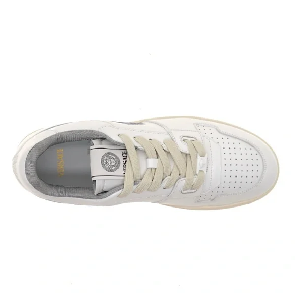 Versace Medusa Men Sneakers White Leather Size 43 / 10 US New